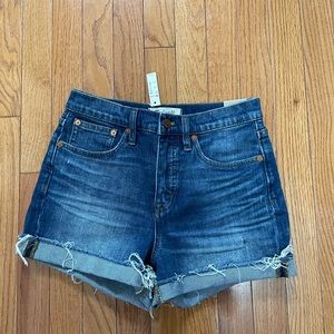 NWT Madewell Hi-Rise Cuffed Denim Shorts